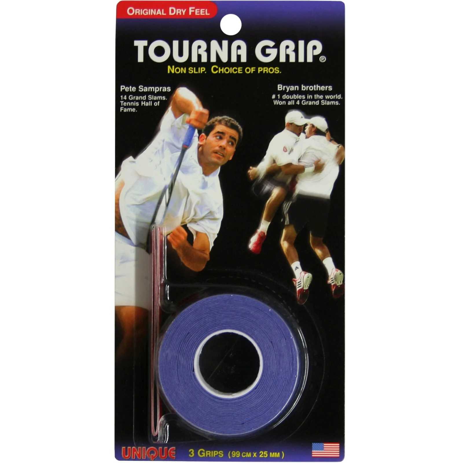 Tourna Grip Standard Pack De 3 - Bleu