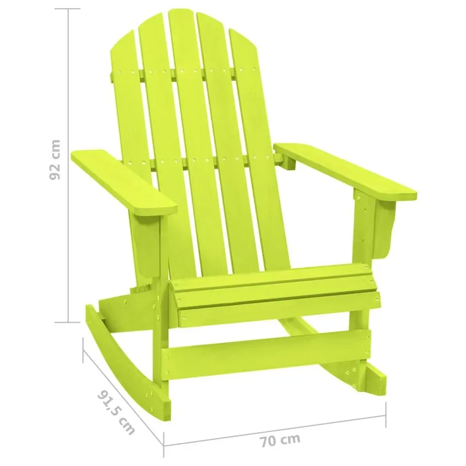 vidaXL - Schommelstoel Adirondack - Groen - Hout