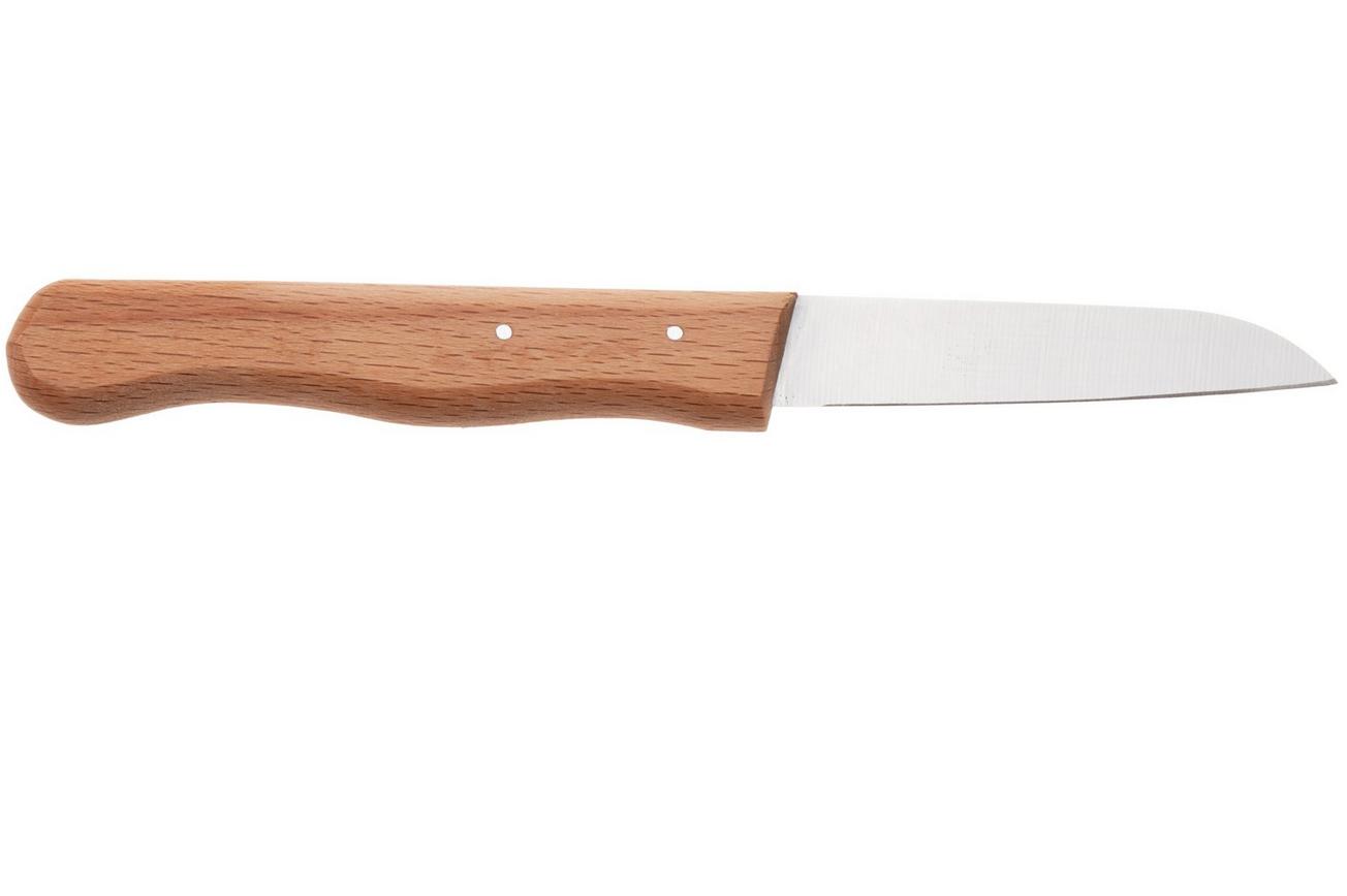 Knivesandtools Traditional Paring Knife, koolstofstaal, beukenhout, schilmes