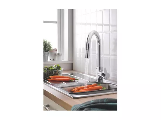 Robinet de cuisine avec douchette GROHE Feel chromé