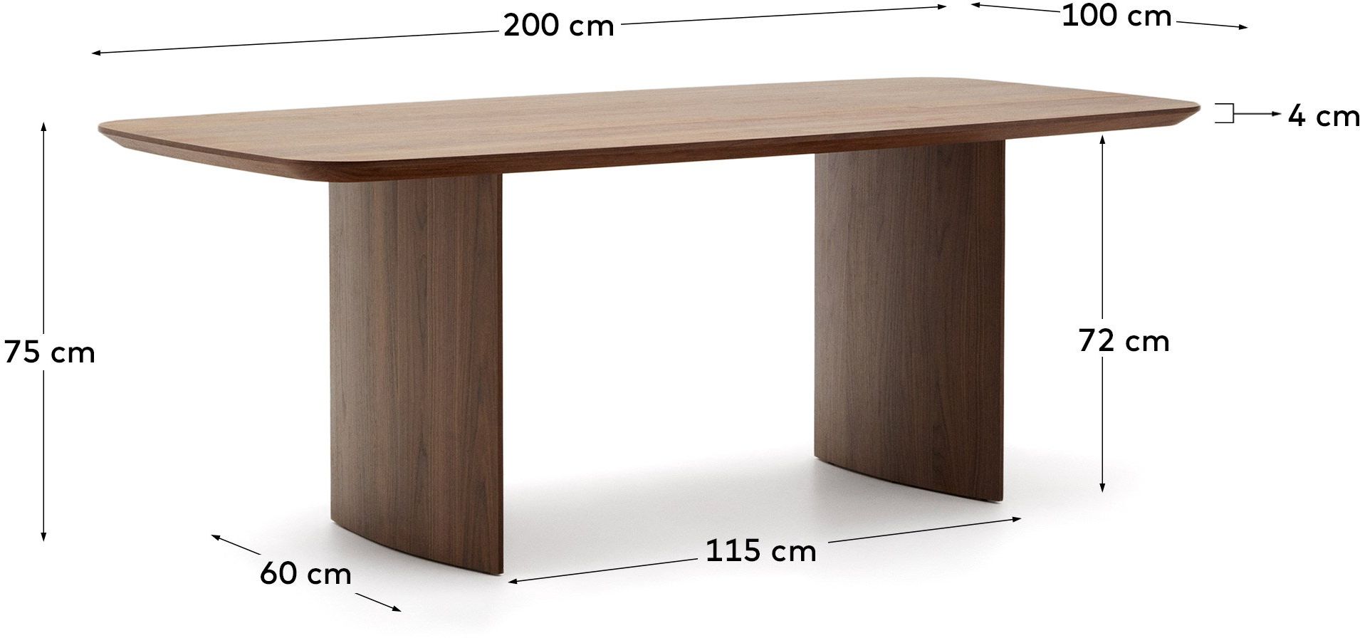 Kave Home Litto Bruin Eettafel