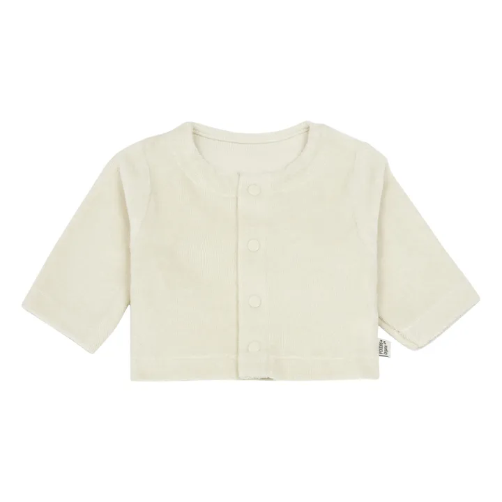 Poudre Organic Cardigan Eponge Coton Bio Melisse | Blanc cassé