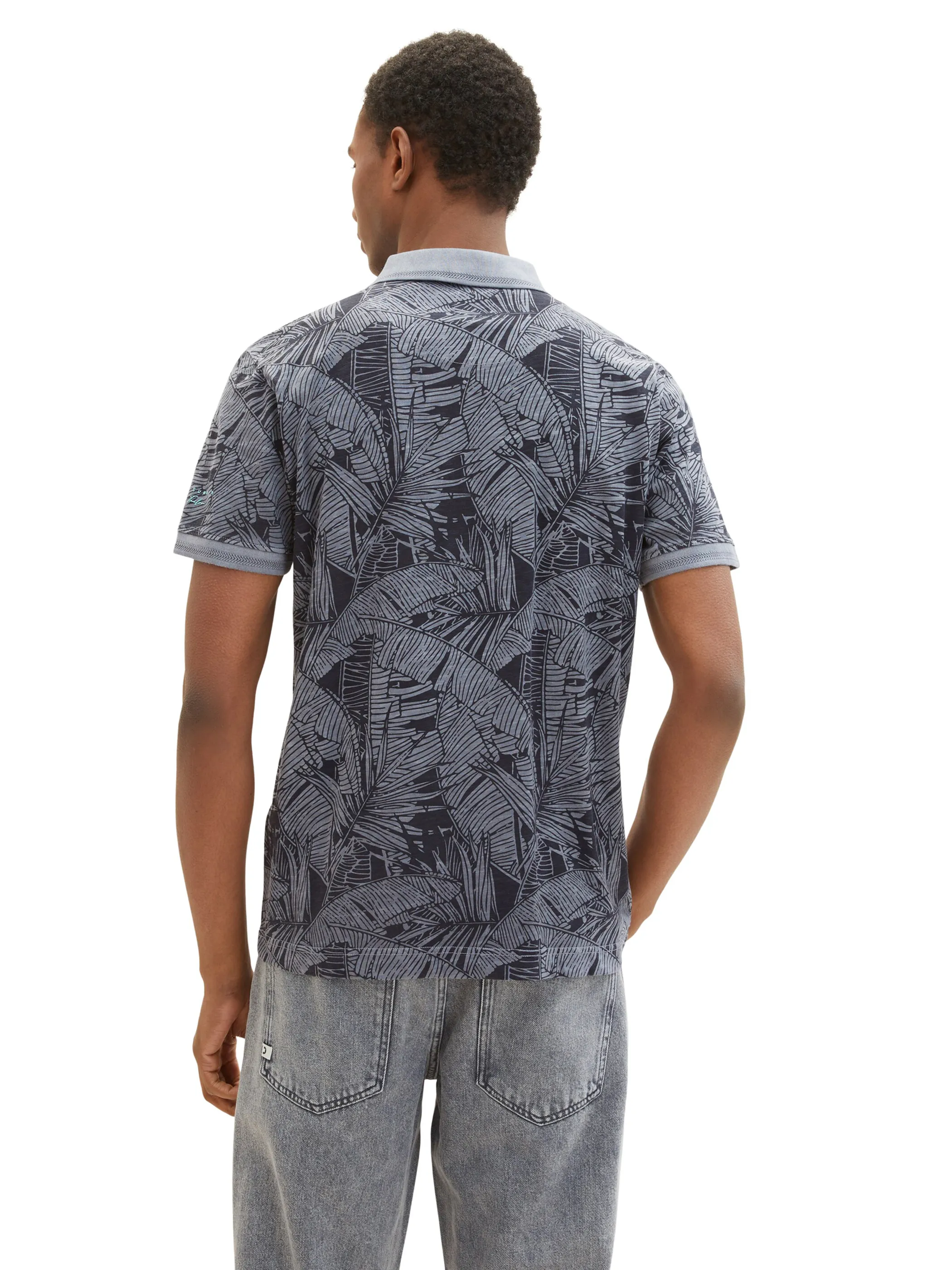 Herren Poloshirt mit Jungle Print