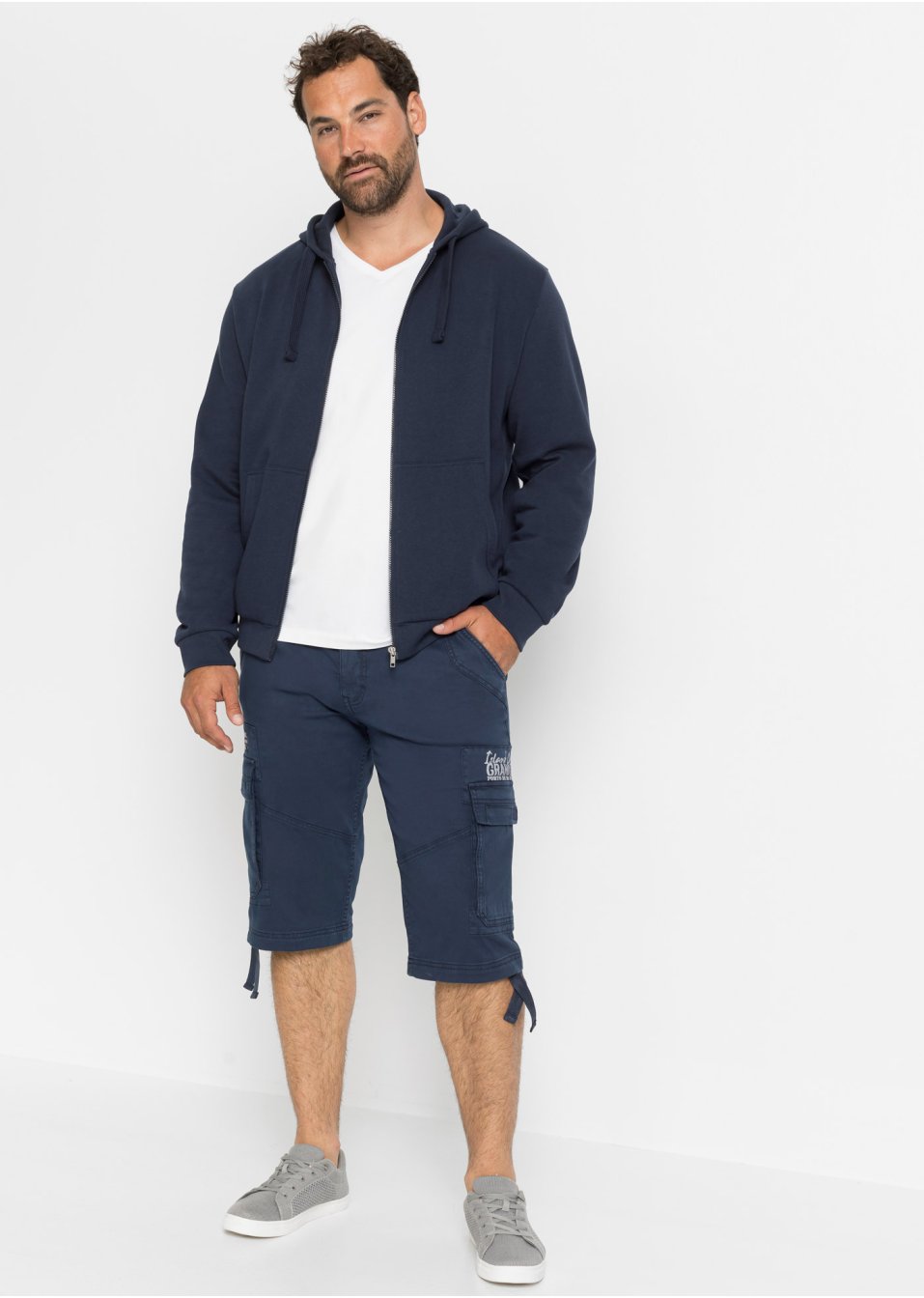 Bermuda long avec poches cargo, Regular Fit