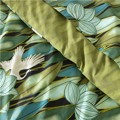 Linge de lit feuilles tropicales