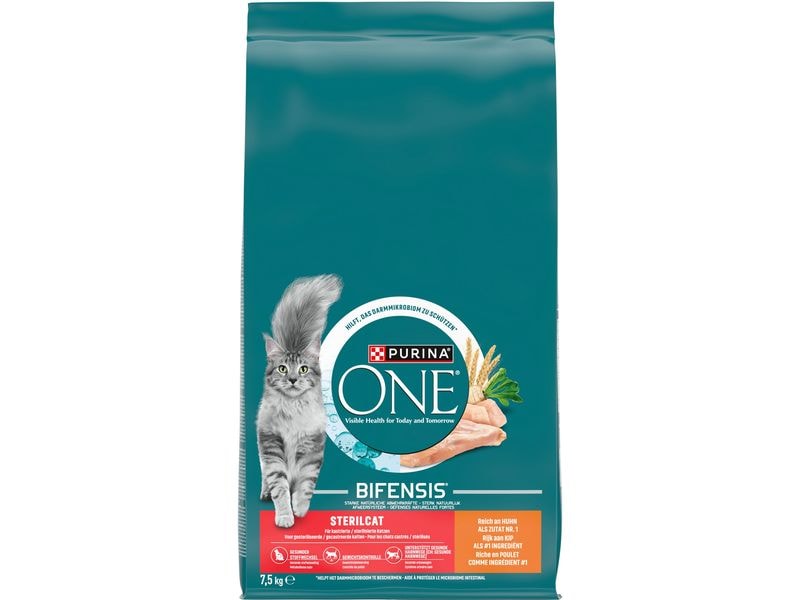 Purina ONE Trockenfutter Sterilcat Huhn & Weizen 7.5 kg Alleinfuttermittel für ausgewachsene Katzen