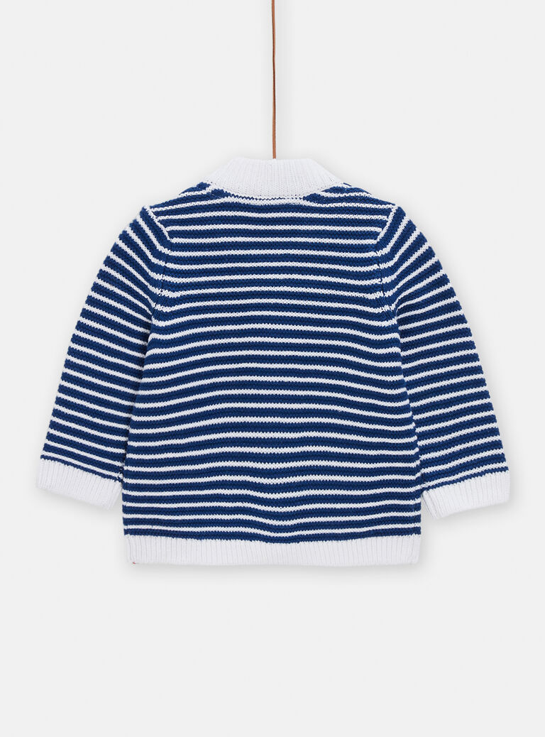 Gilet à rayures marine pour bébé garçon