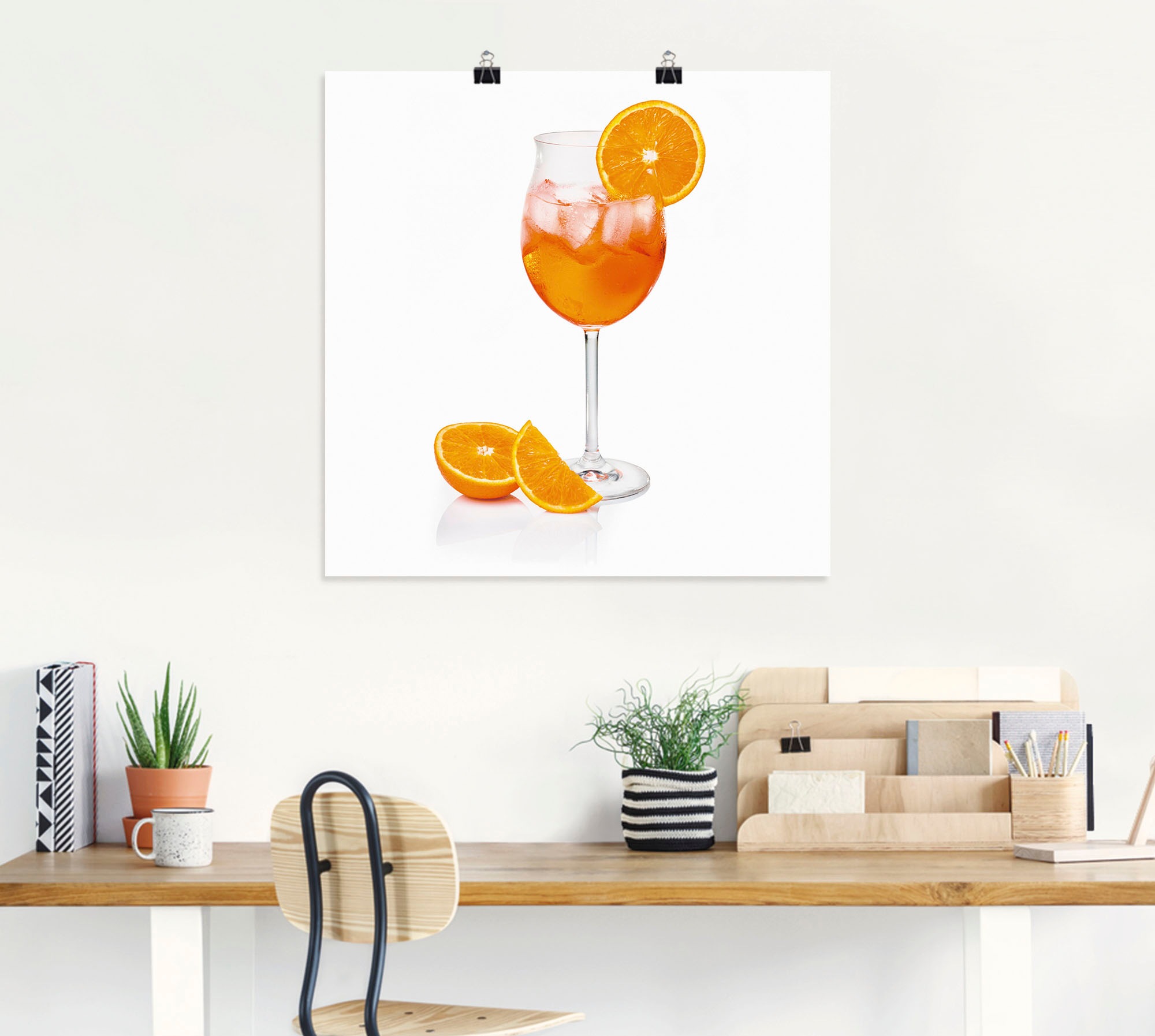 Artland Wandbild »Aperol Spritz mit einer Scheibe Orange« Getränke 1 Stk. tlg. als Alubild, Outdoorbild, Leinwandbild, Poster, Wandaufkleber