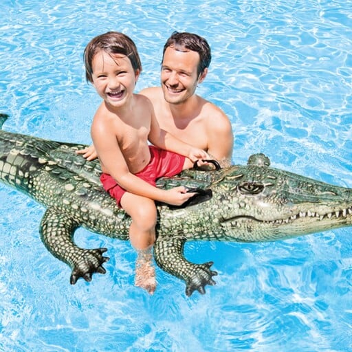 Crocodilo inflável Intex com estampa fotorrealista