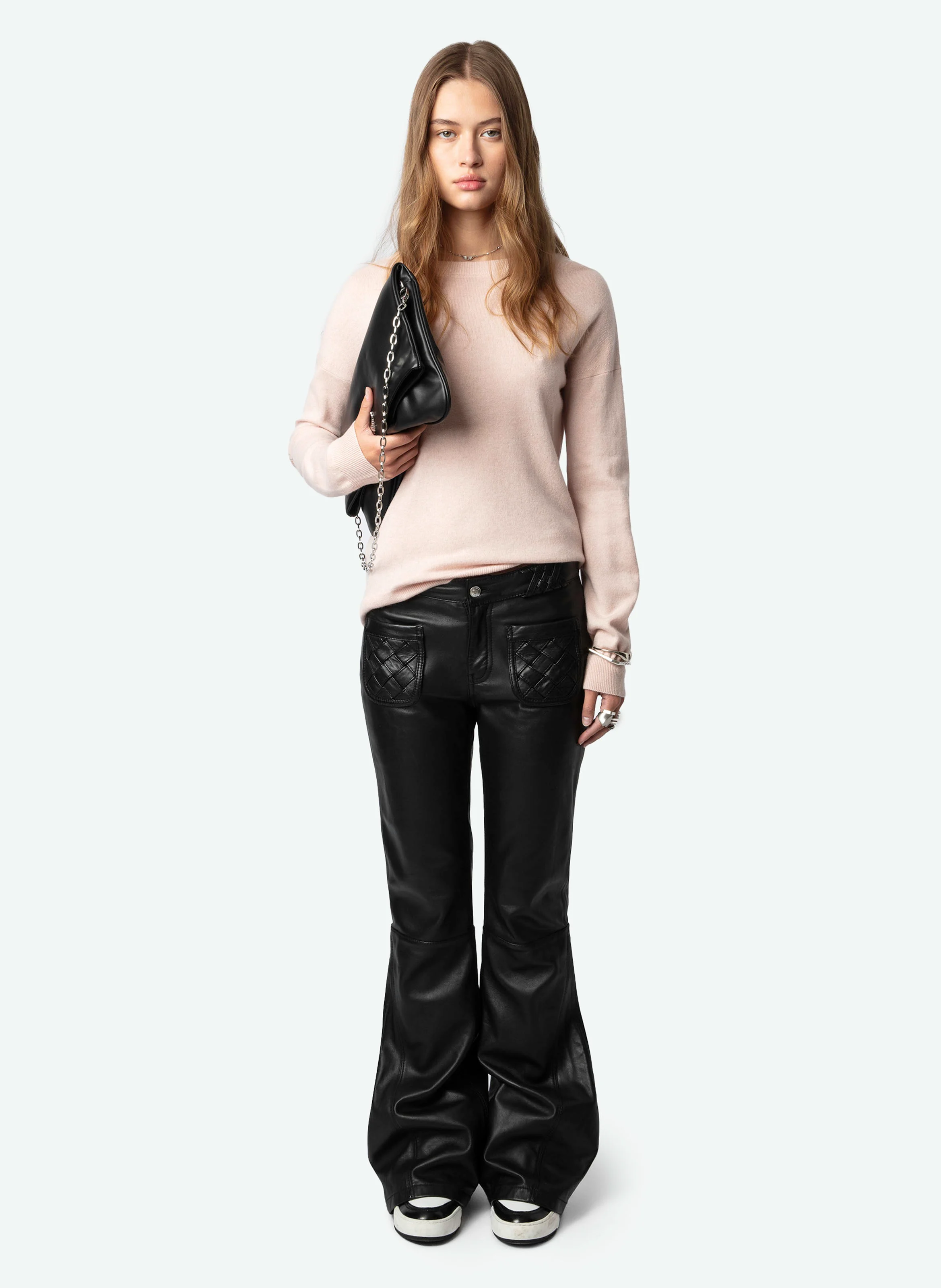 CICI - Pull brodé en cachemire | Rose