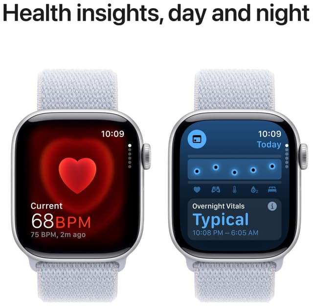 Apple Watch S10 46mm GPS (Silver Alu/Blue Cloud sportsloop)