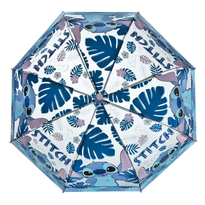 Disney Stitch - Kinderregenschirm - transparent/blau