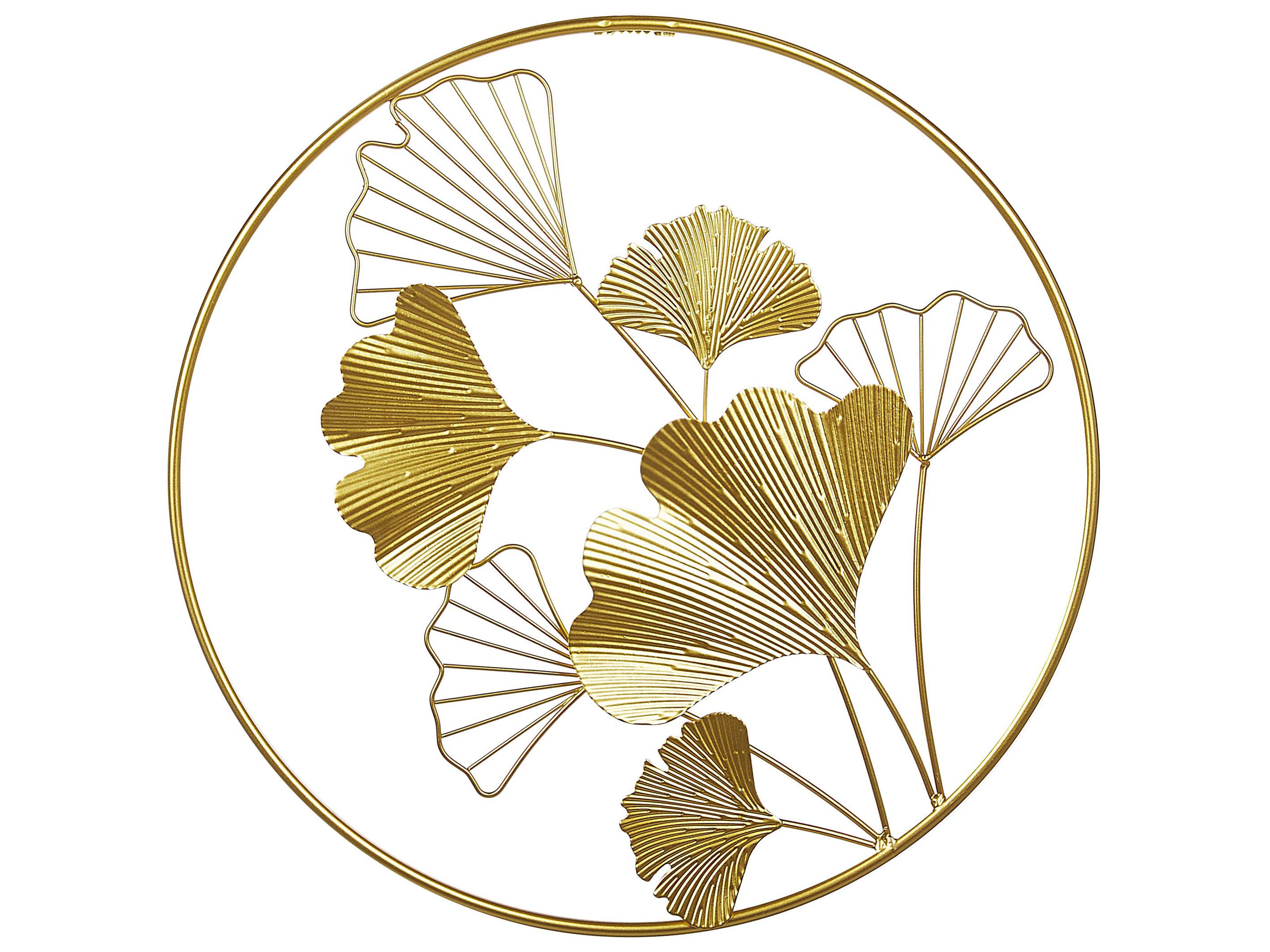 Wanddecoratie Bloem BISMUTH Metaal 45 cm Goud