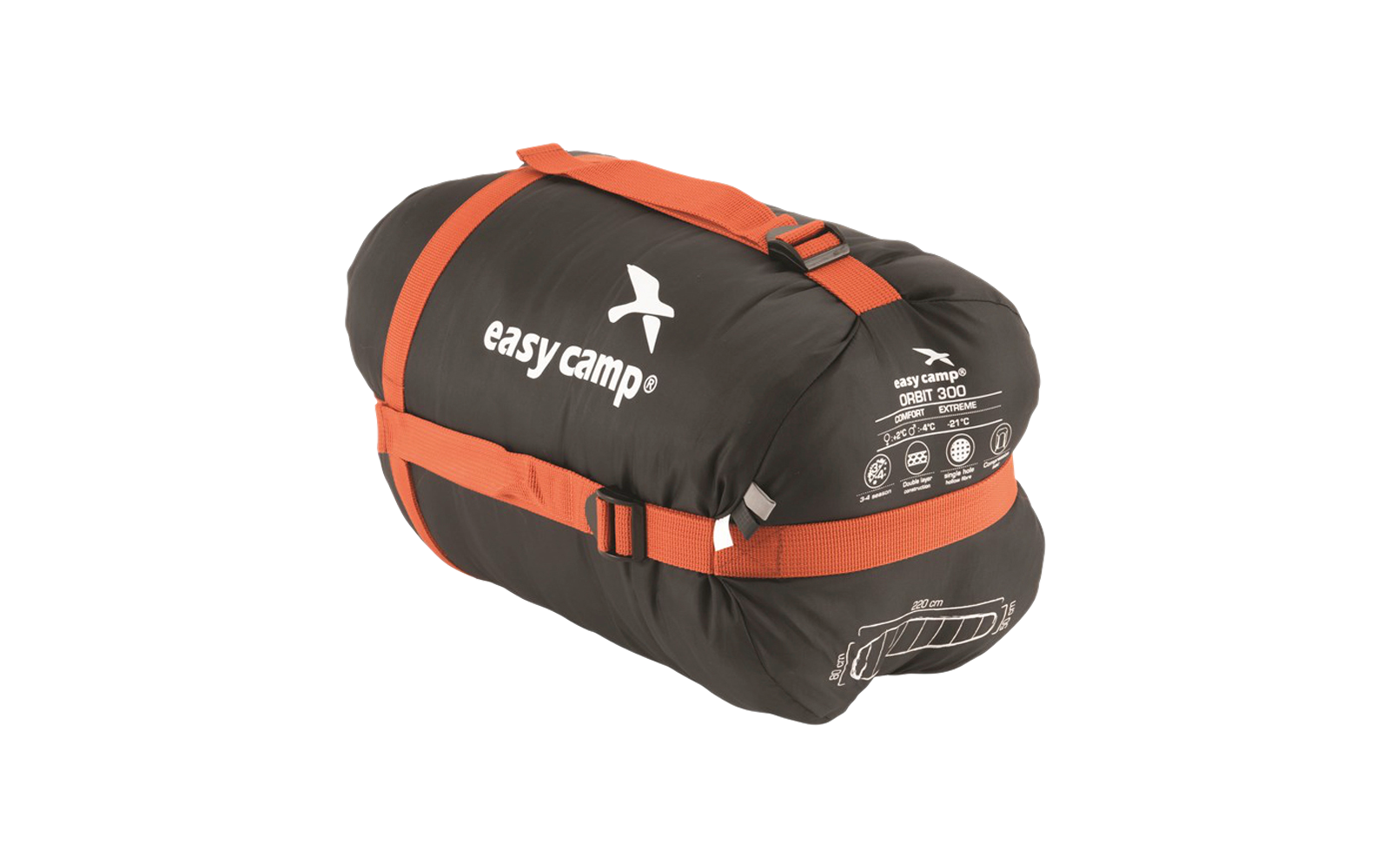 Easy Camp Orbit 400 Schlafsack 225 x 80 cm petrolblau