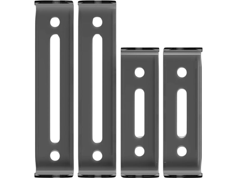X-Click Rahmenloser Nummernhalter Shadow Black, 30 x 8 cm/5 Klick-Kennzeichenhalter für Wechselschilder