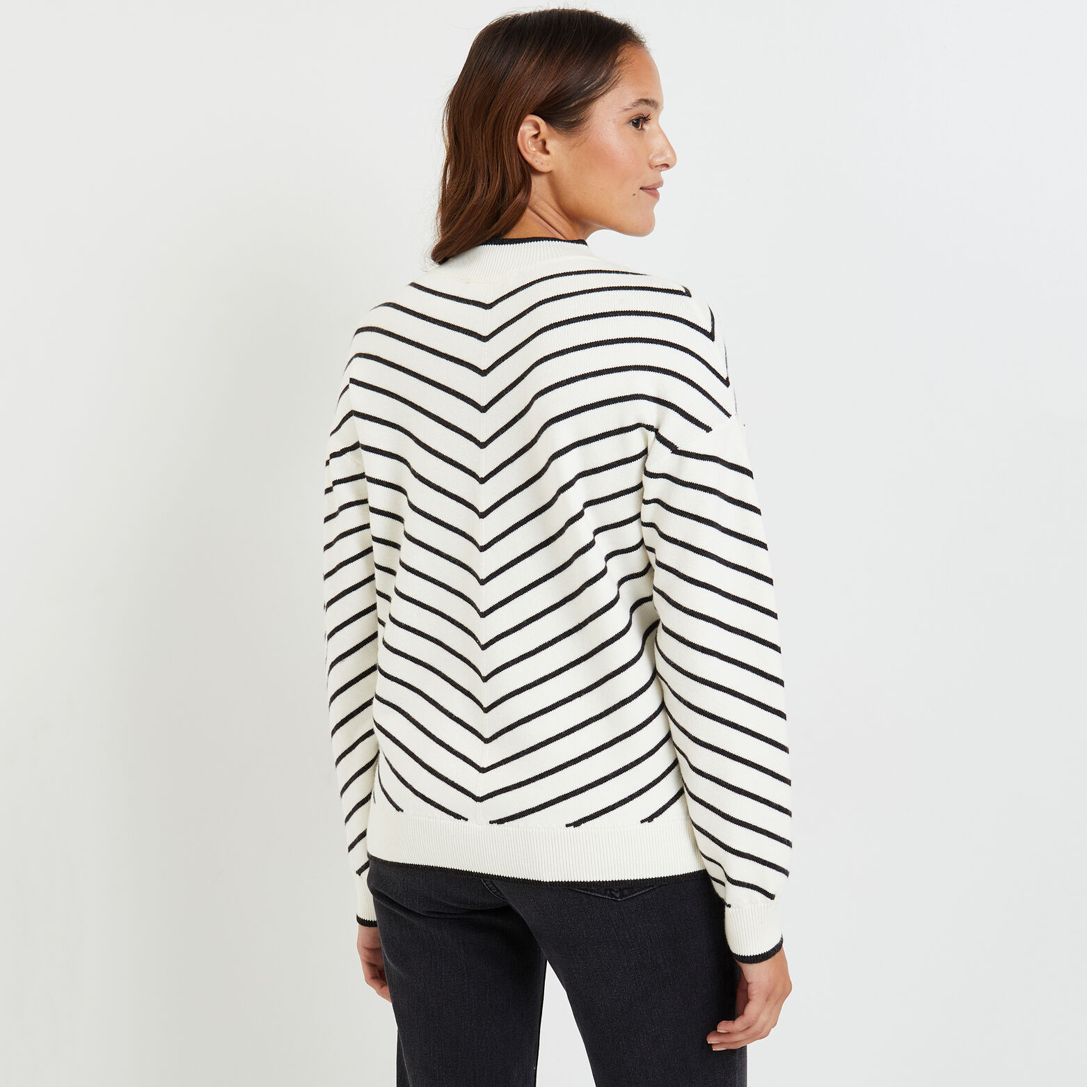 Pull col montant femme