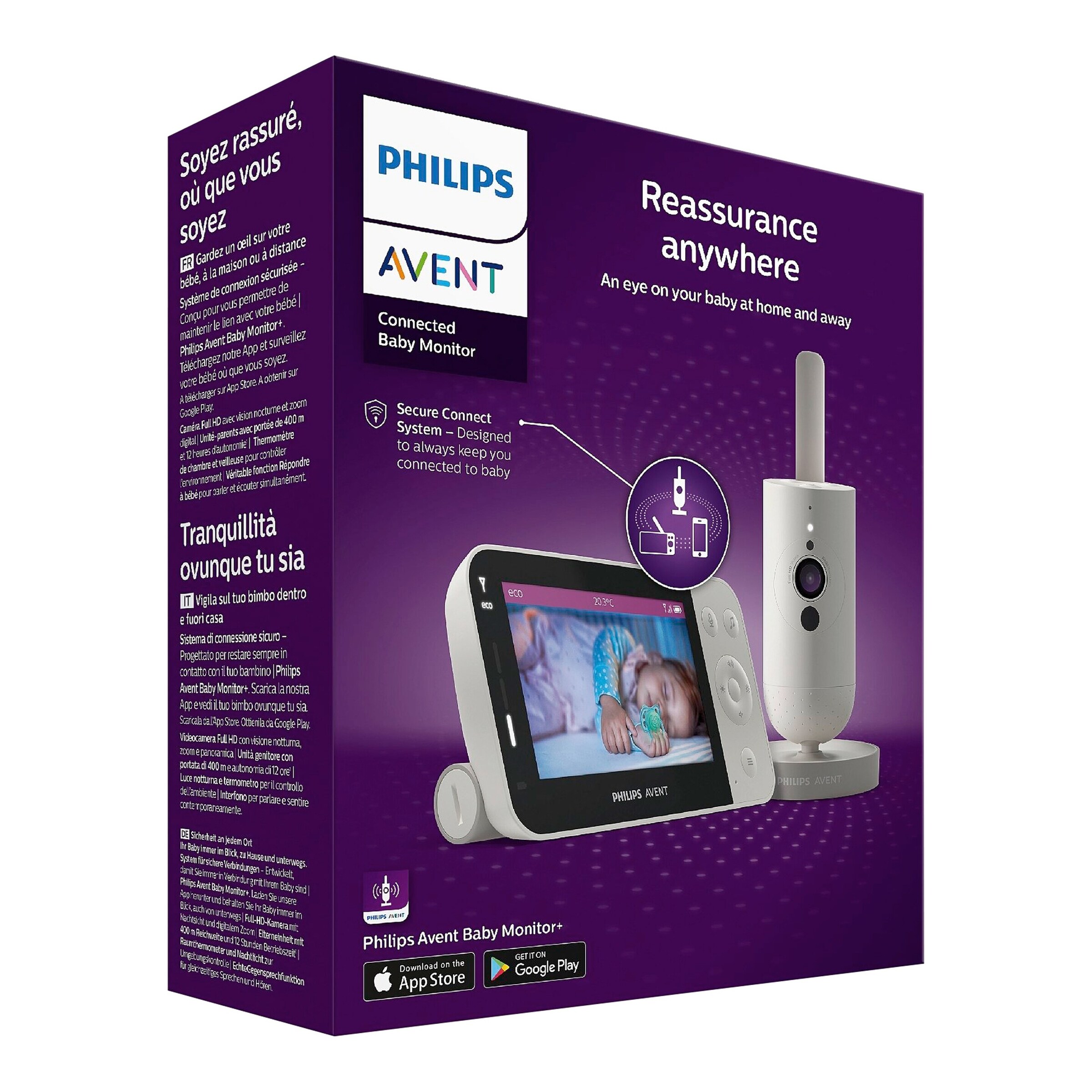 Philips Avent Babyphone Connected mit Kamera SCD921/26