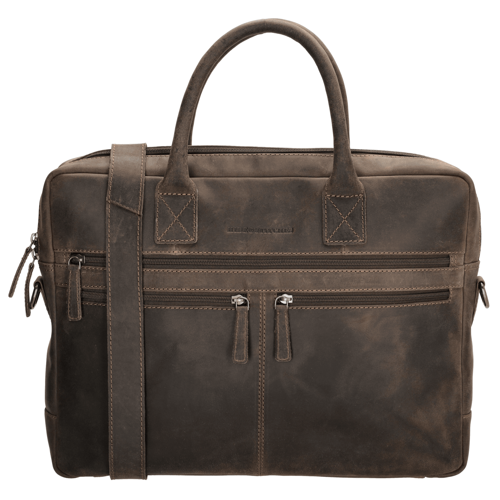 Hide & Stitches Idaho Laptoptas 15,6 inch Donkerbruin