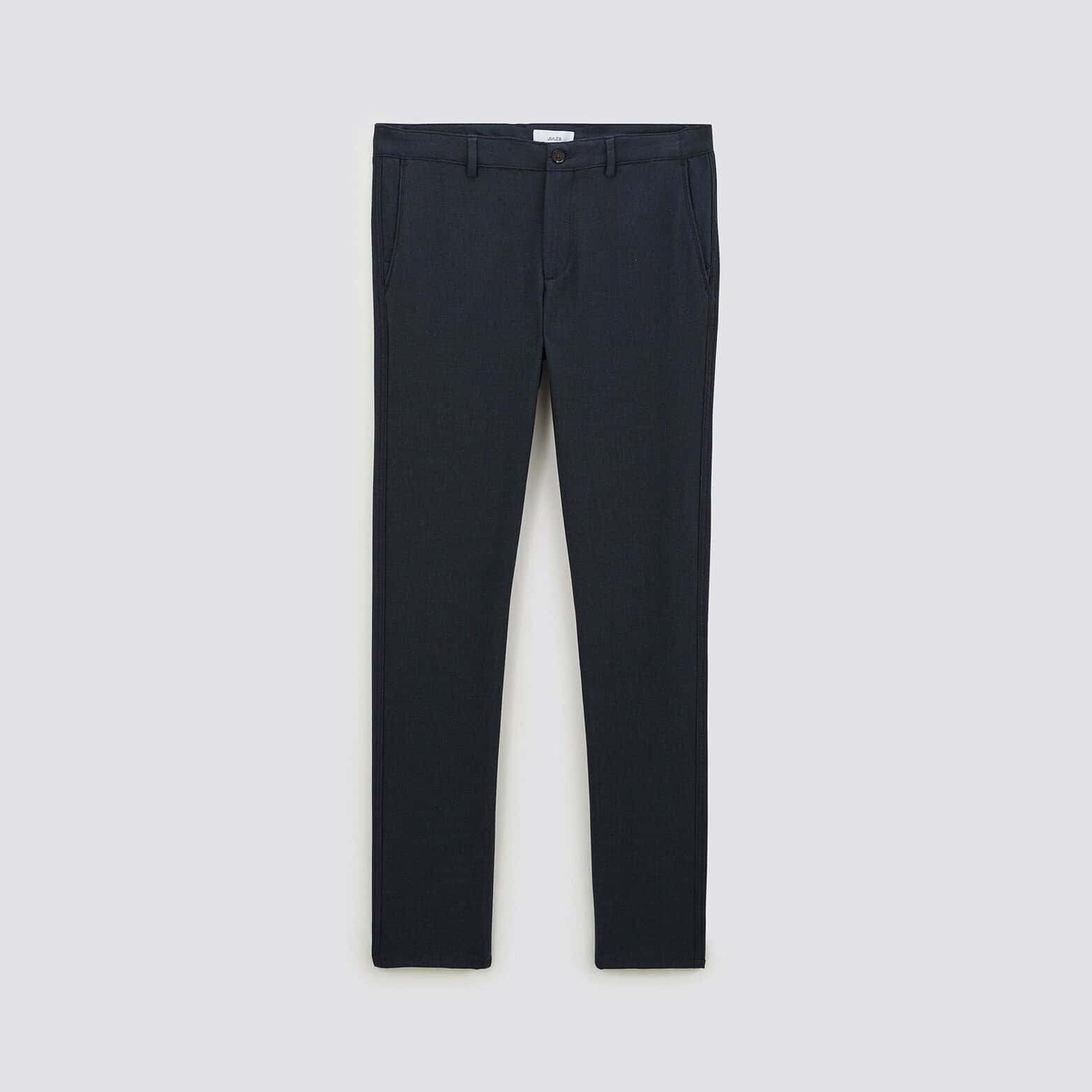 Pantalon chino slim elastiqué reliefé Bleu