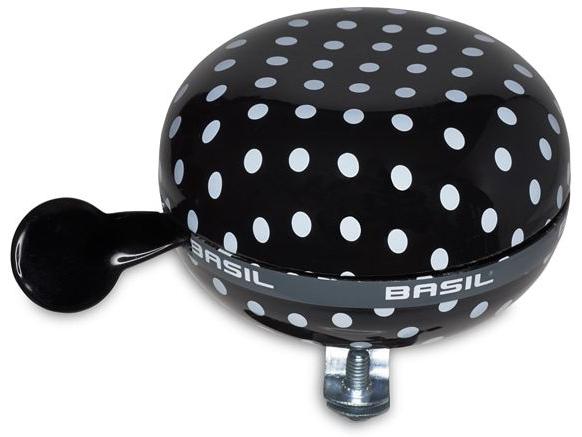 BASIL Fahrradklingel Big Bell Polkadot, Schwarz/Weiss Fahrradklingel
