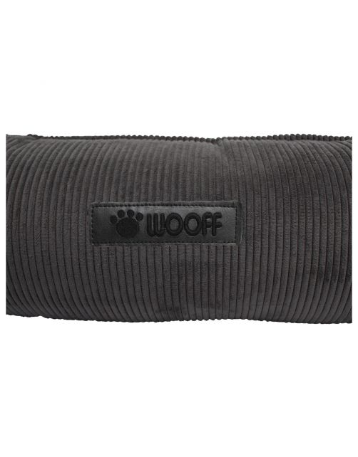 Wooff Cocoon Rib Velours Antraciet - Hondenmand
