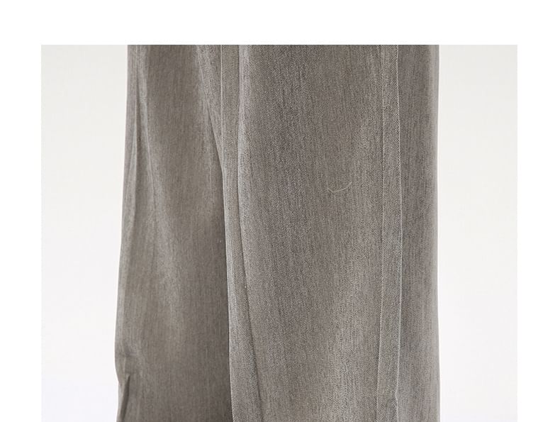 FAERIS - Hoge taille, effen, wijde broek
