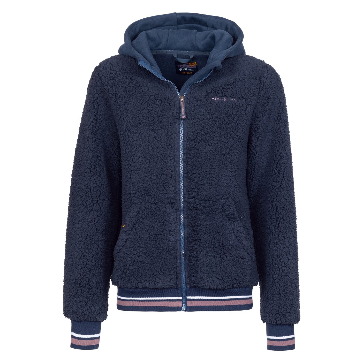 black forest kids Sherpa-Fleecejacke  - navy