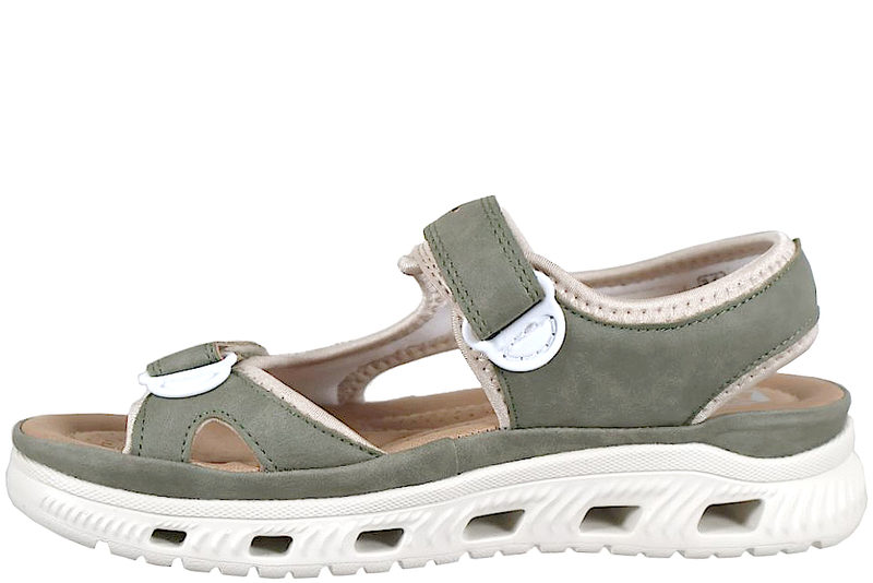 RIEKER TRAVE SANDAL I GRØNT PU