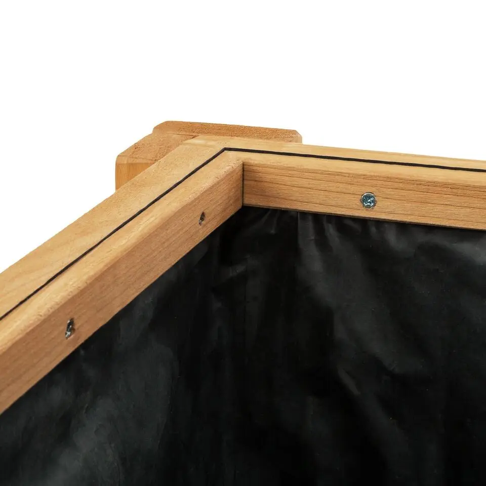 tectake Hoge plantenbak met legplank 119x53x90cm, Bruin