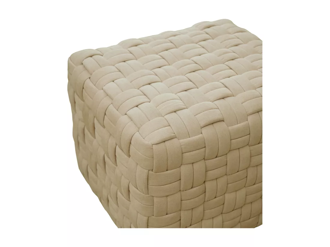 Tabouret pouf tressé