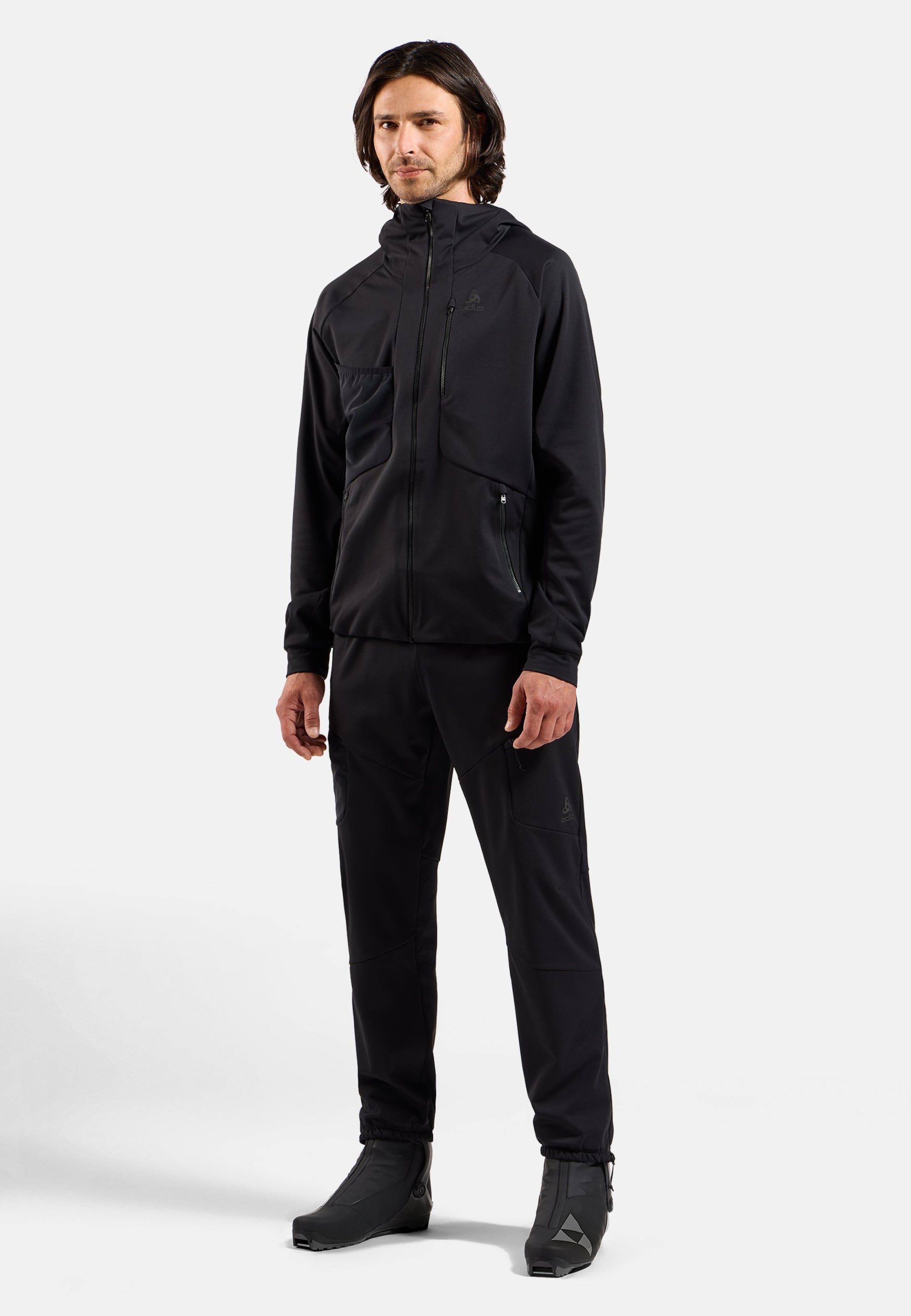 Winddichte Zeroweight X-Warm Langlaufhose in black