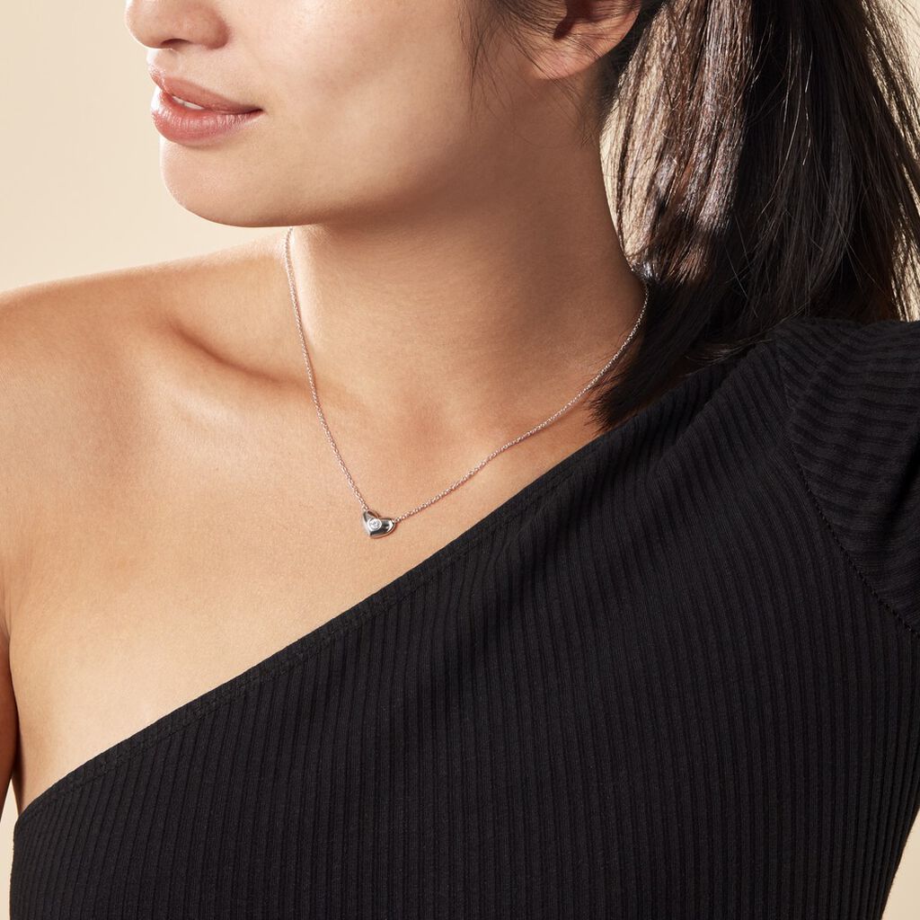 Collier Argent Santiago Oxydes De Zirconium