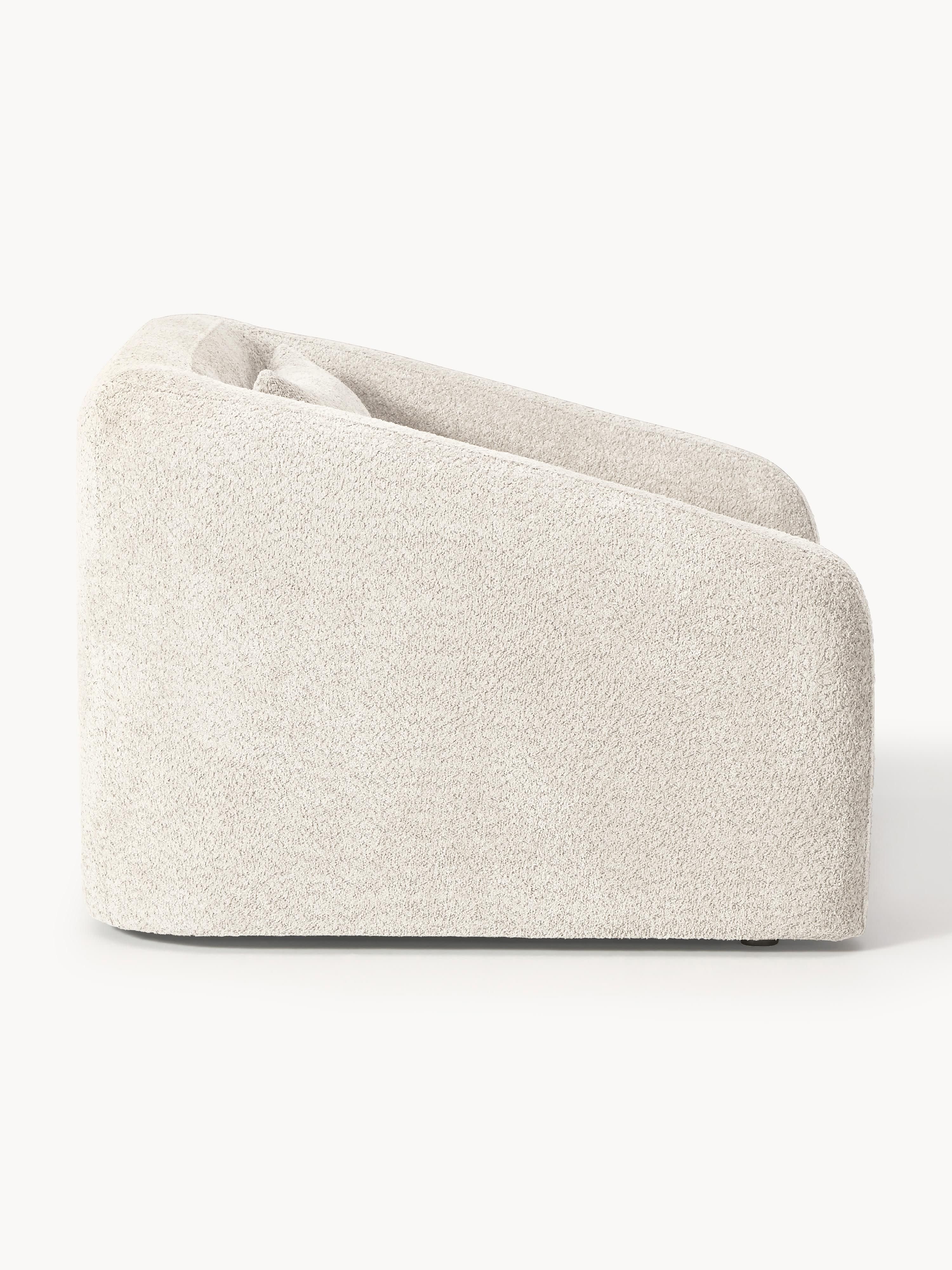 Slaapfauteuil Eliot uit teddy-bouclé