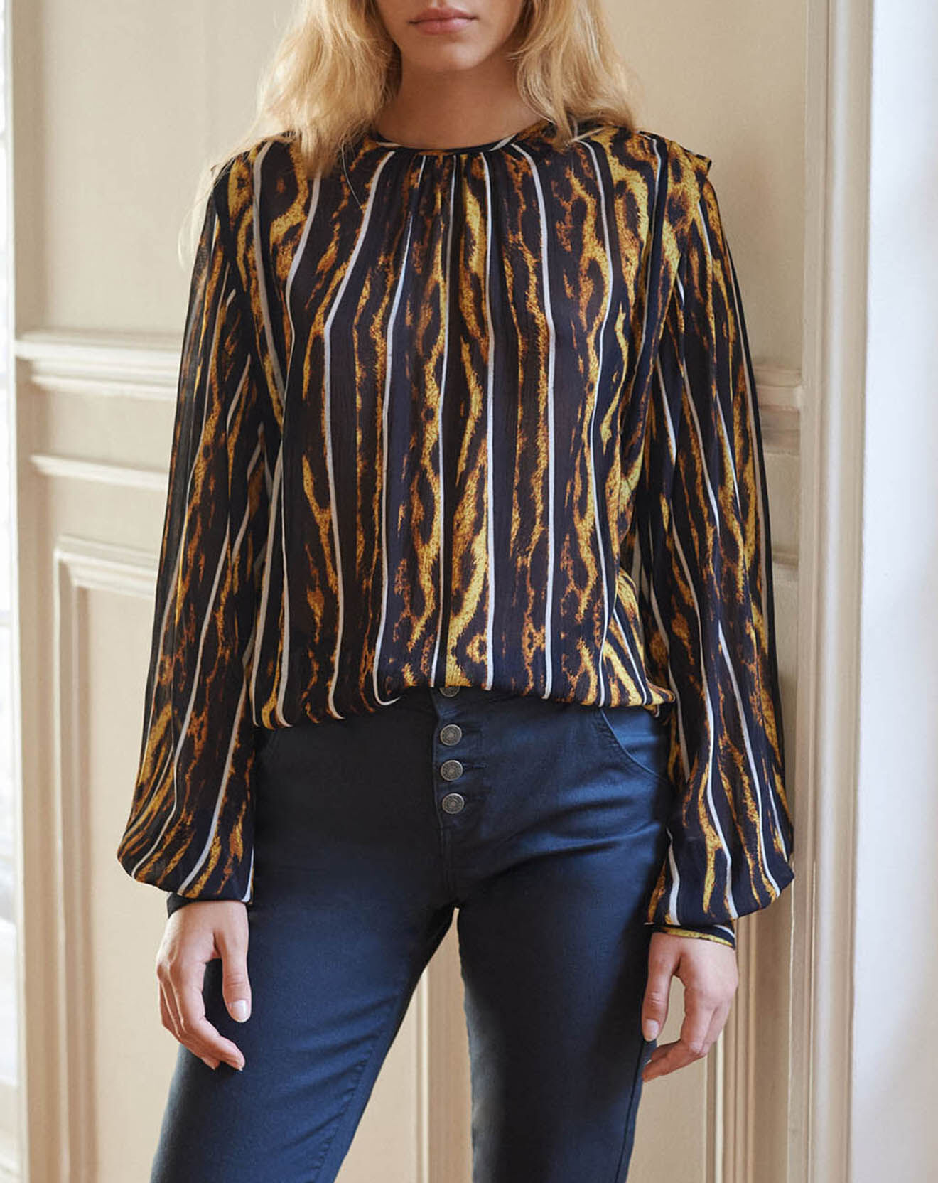 Belair Blouse Bisous noir/marron