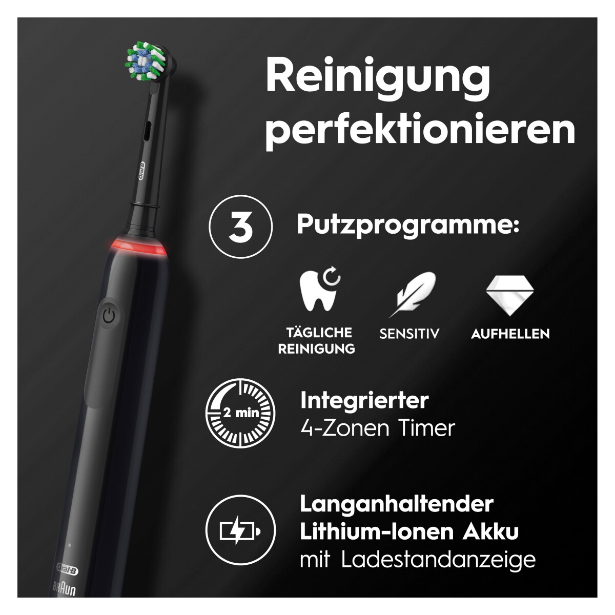 Oral-B Pro 3 3000 Cross Action Black Edition JAS22 elektrische Zahnbürste