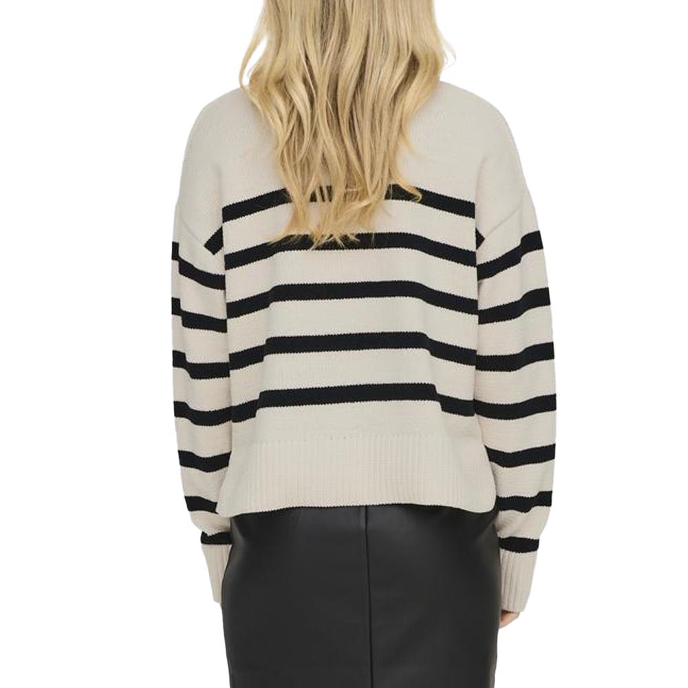 Only Pull Ecru Rayures Femme Only Lelly