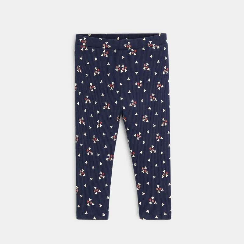 Legging uni bleu bébé fille Bleu