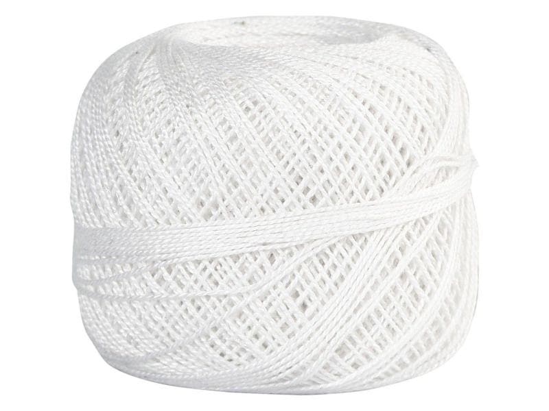 Creativ Company Näh- und Stickgarn Weiss, 20 g Stickgarn, Weiss
