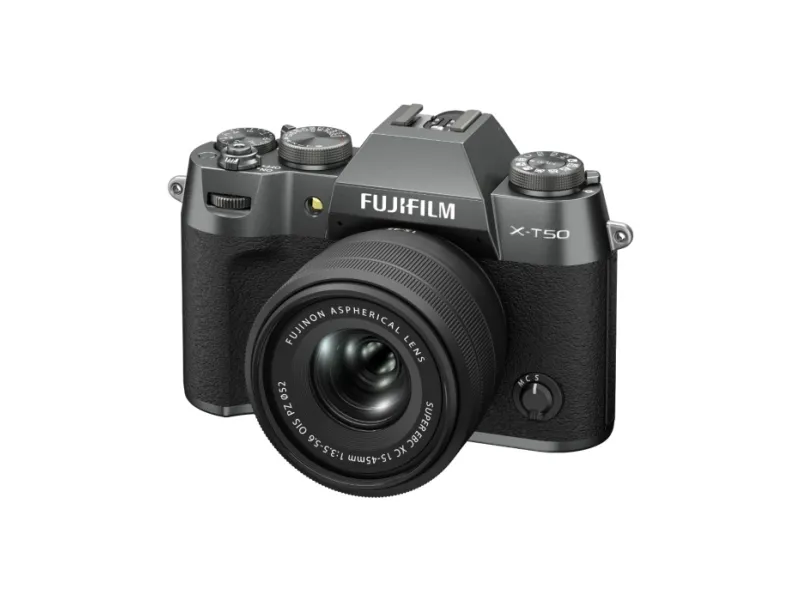 Fujifilm X -T50   XC 15-45mm, 40,2 MP, 7728 x 5152 pixel, X-Trans CMOS 5 HR, 6.2K, Berøringsskærm, Kul