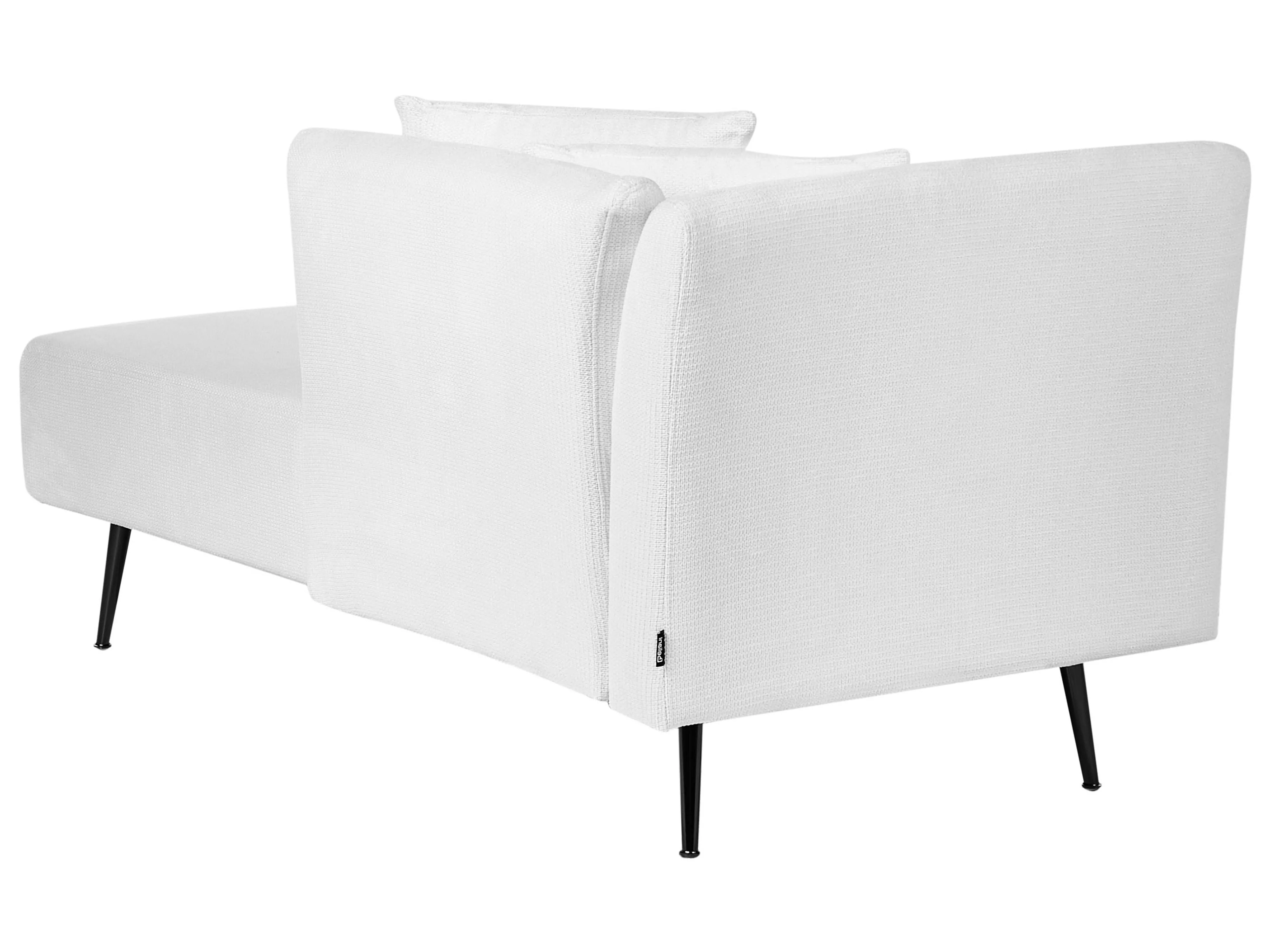 Linkszijdige chaise longue RIOM Stof Wit