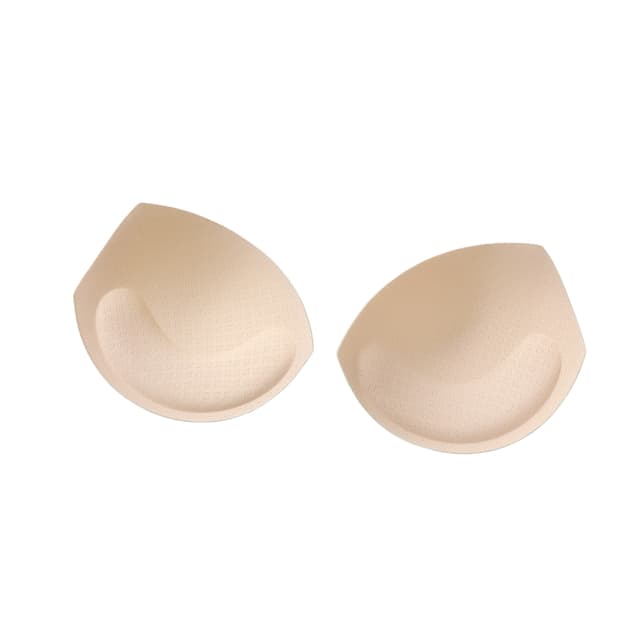 1 par trekantsamlende udskiftelige bh-puder til kvinders bh-skål Beige