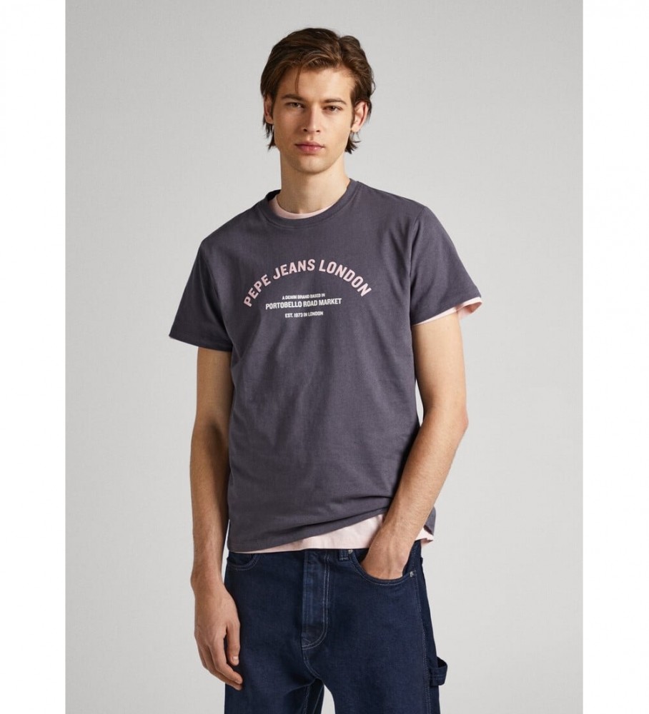 Camiseta cinza escura Pepe Jeans Waddon