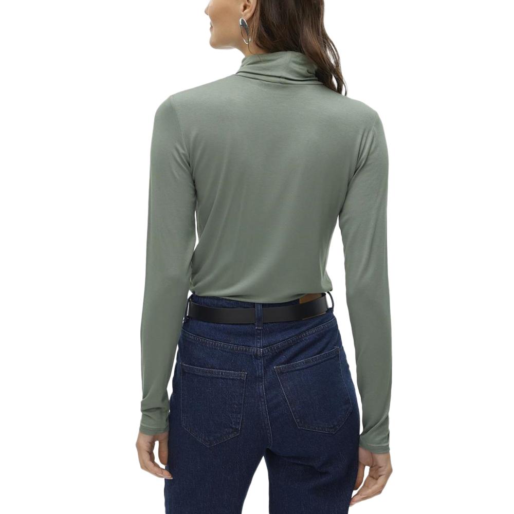 Vero Moda T-Shirt Col Roulé Vert Femme Vero Moda Alberte