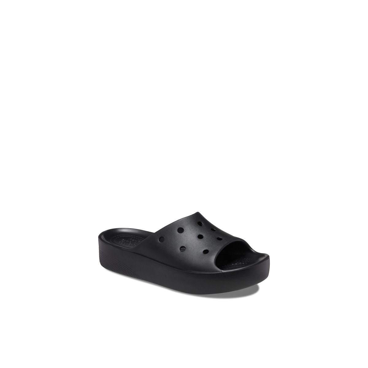 CROCS-Classic_plat-Sandales athlétiques à glissière - Platforme - Noir/Noir