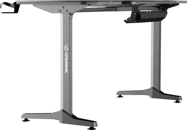 Ultradesk Frag Gaming Desk, sort med sort måtte