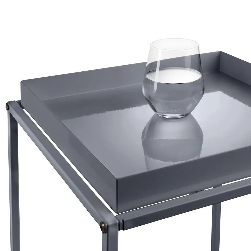 tectake Bijzettafel Cambridge 40x40x44cm, Zwart
