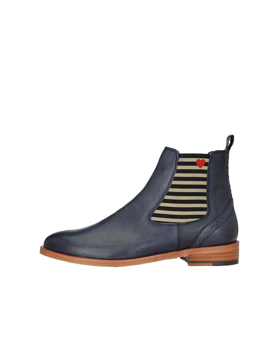 CHELSEA BOOT SUVI MIT STREIFEN UND HERZC