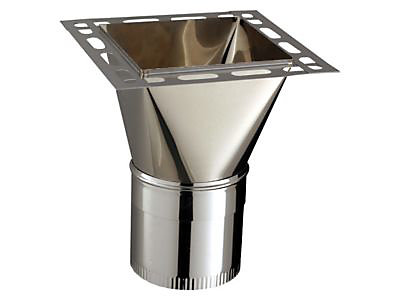 Raccord haut / conduit ø180 mm / 25 x 25 cm Poujoulat