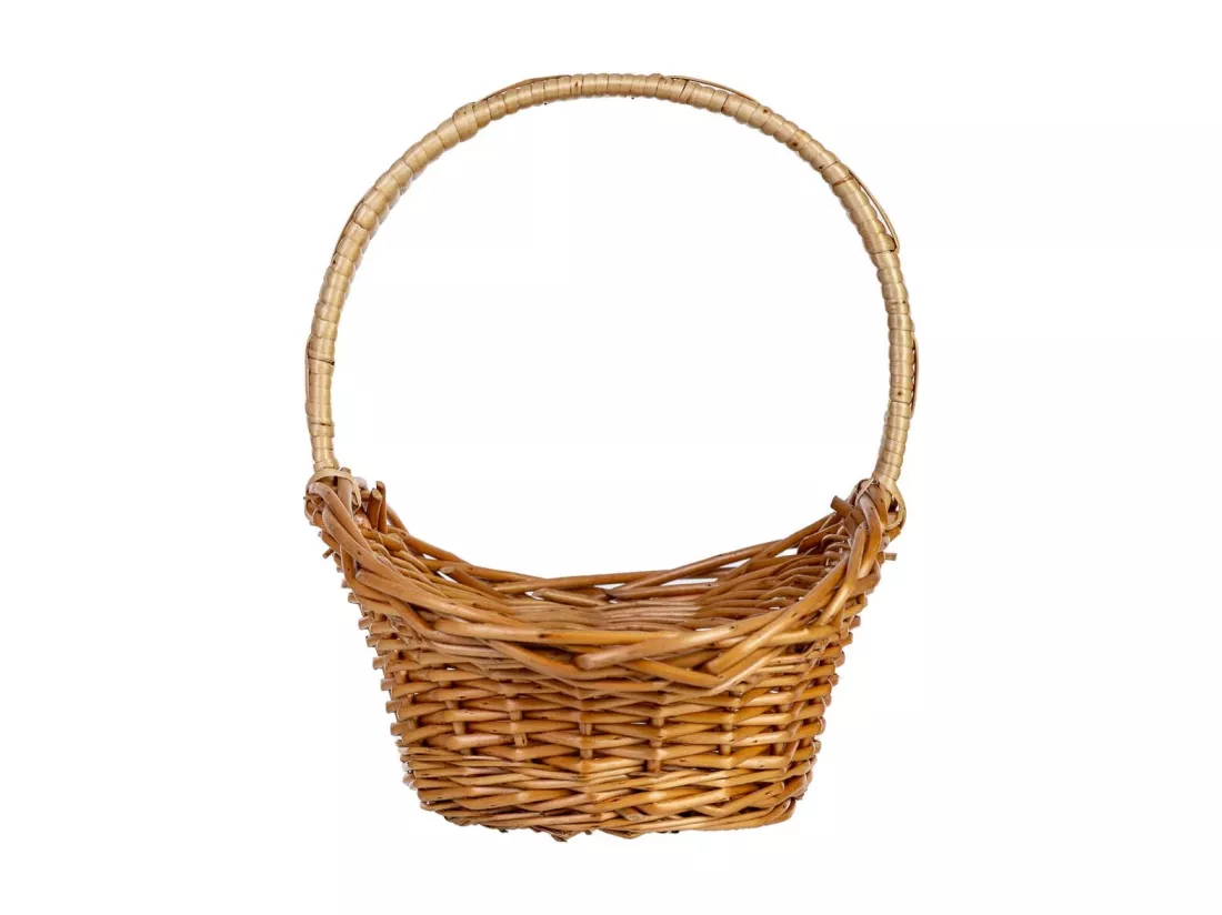 Panier en osier marron 24x18x8/11/22h cm