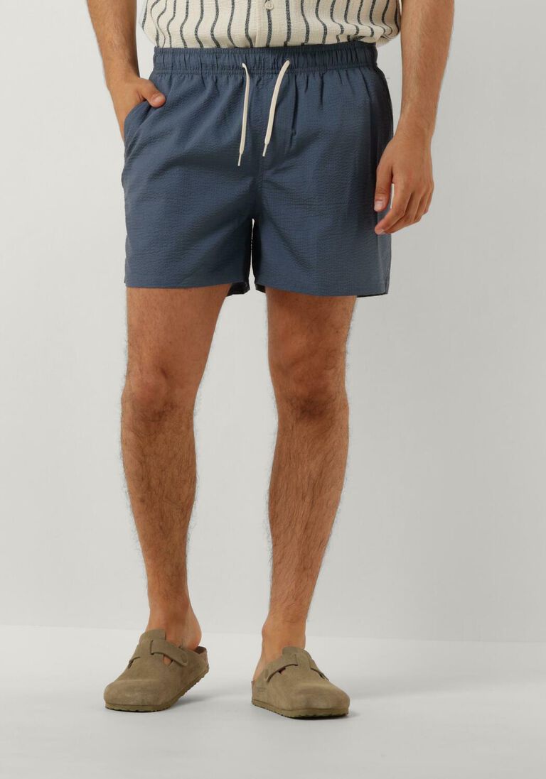 SELECTED HOMME blauwe selected homme  slhcooper seersucker swimshorts